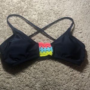 Aeropostale navy blue bikini top